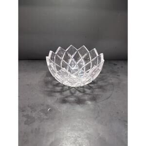 Mikasa Crescendo Serving Bowl, Diamond Pattern, 8" Round Bowl Heavy Lead Crystal